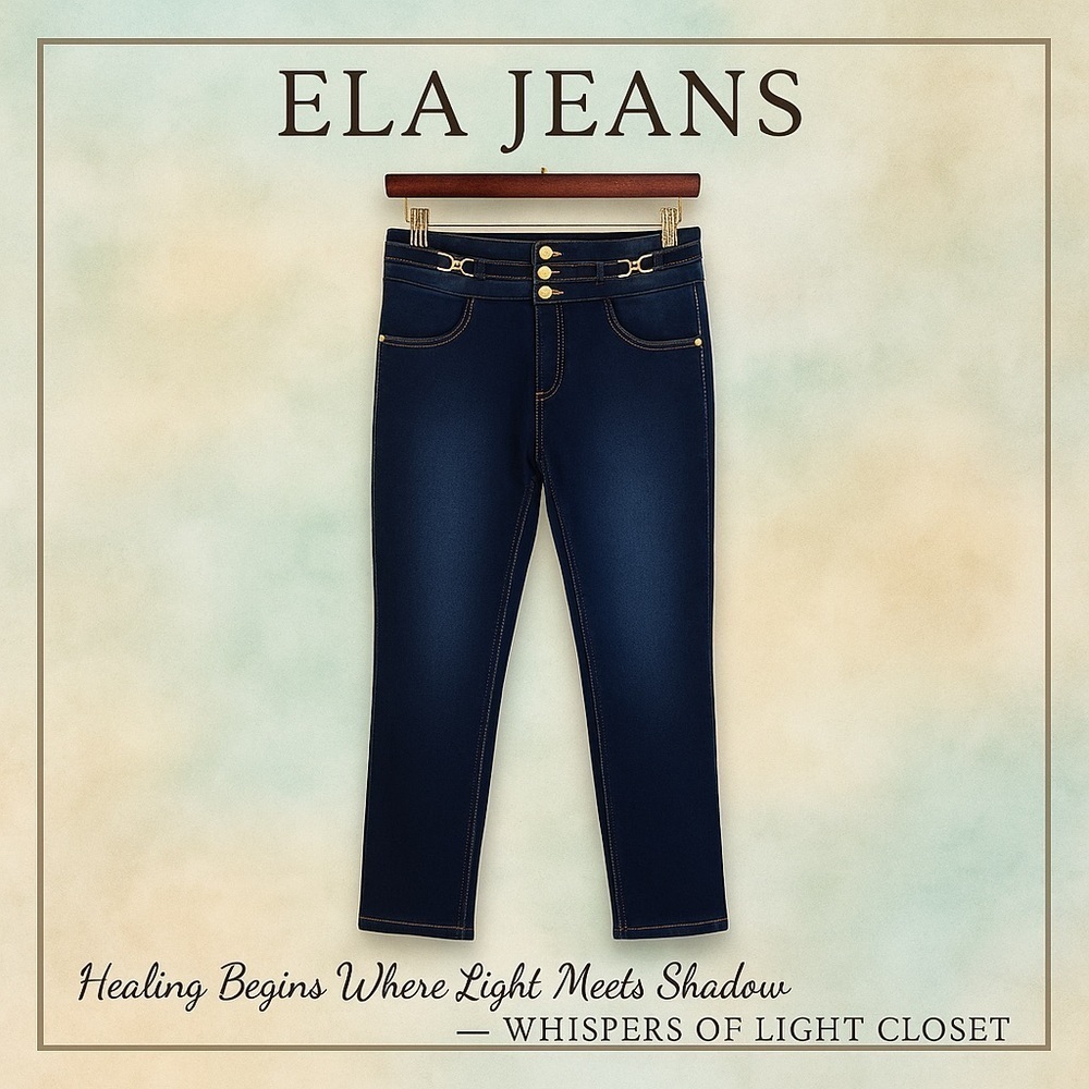 Size 6 • ELA High-Rise Dark Wash Skinny Jeans – Gold Button Detail - Picture 11 of 13